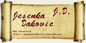 Jesenka Daković vizit kartica